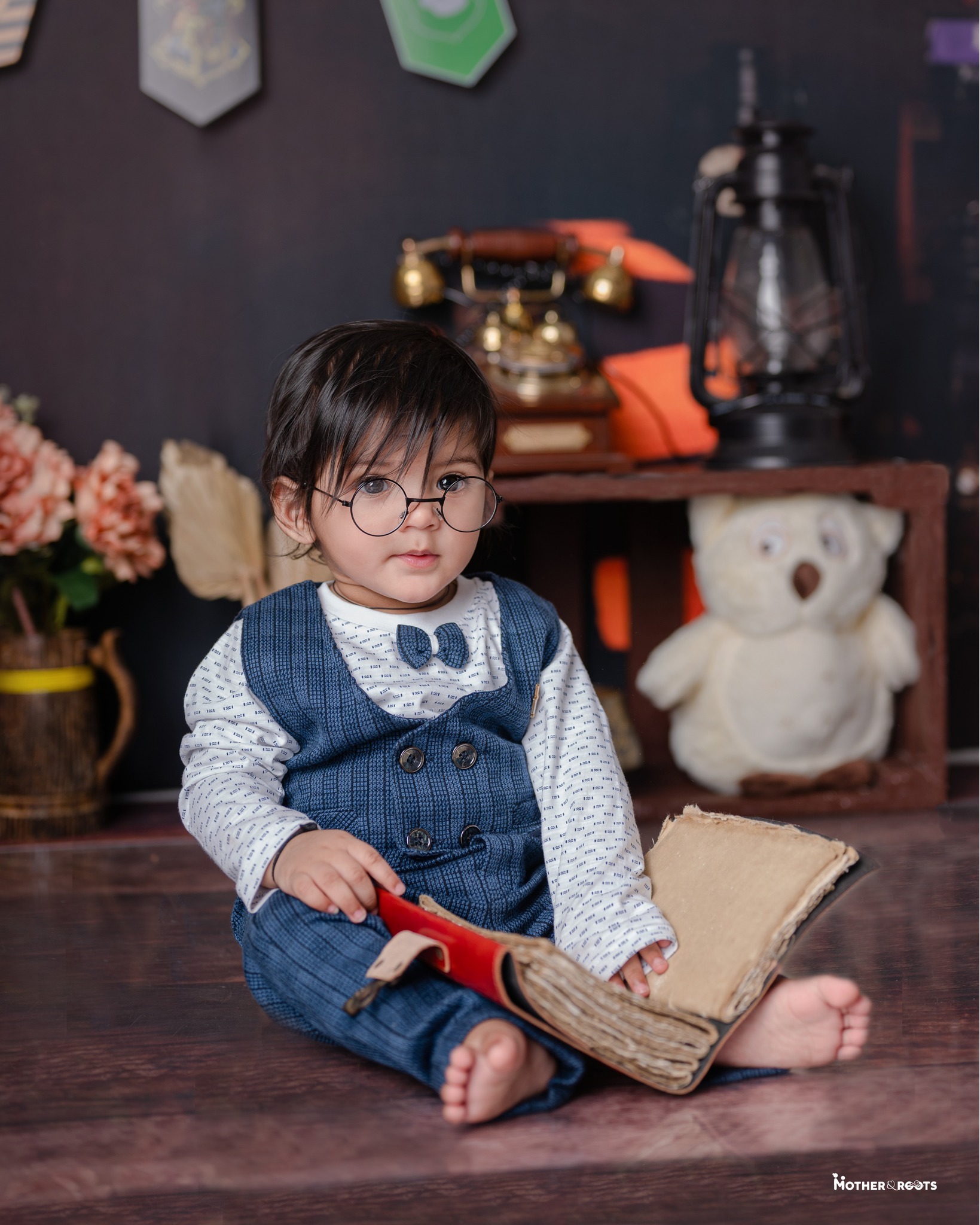 Kid Reading Notebook Photoshoot