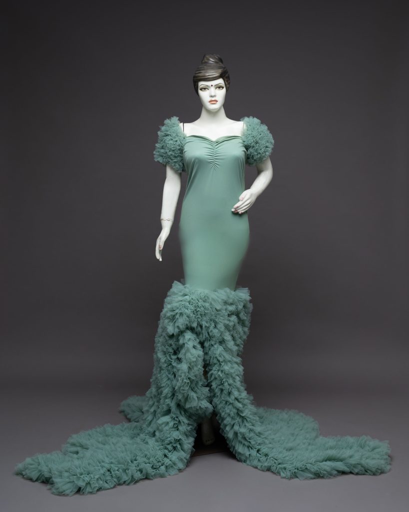 Maternity Photoshoot Light Green Gown