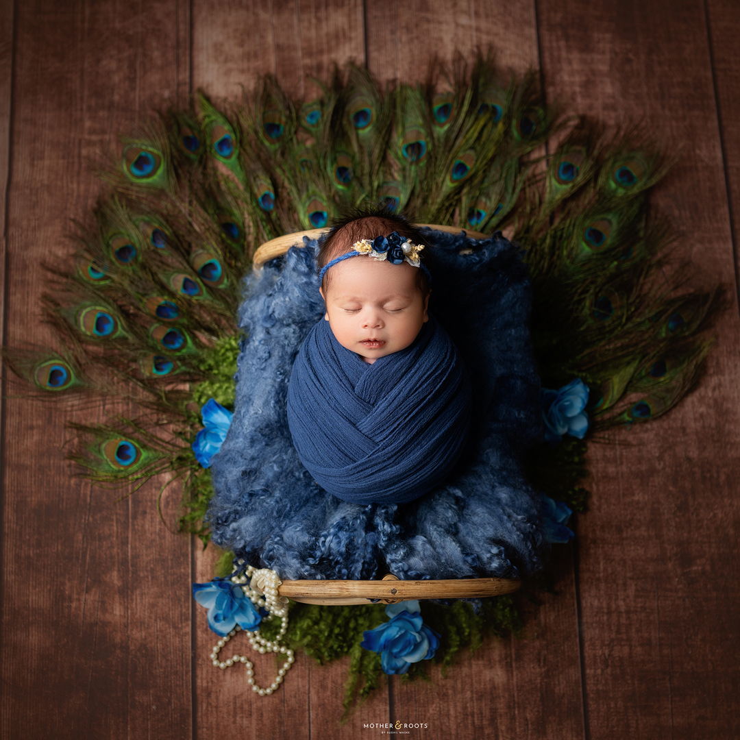 Newborn Baby Indian Theme Photoshoot in Nagpur